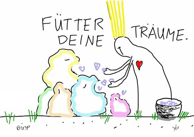 Postkarte "Fütter Deine Träume"