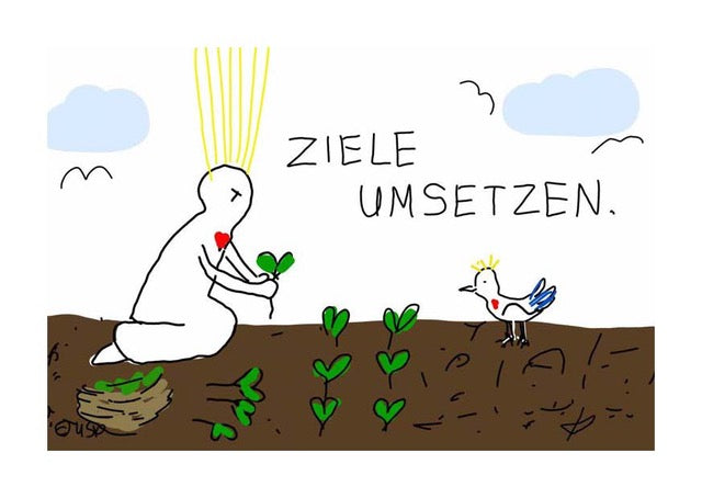 Postkarte "Ziele umsetzen"
