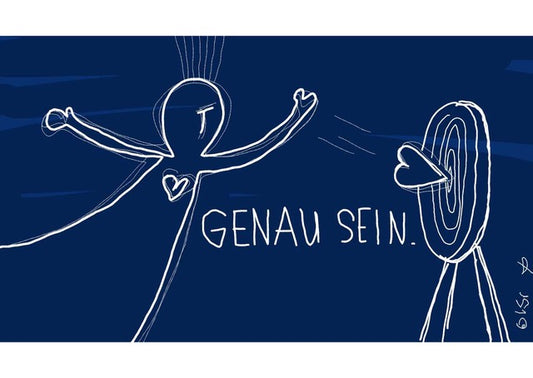 Postkarte "Genau sein"
