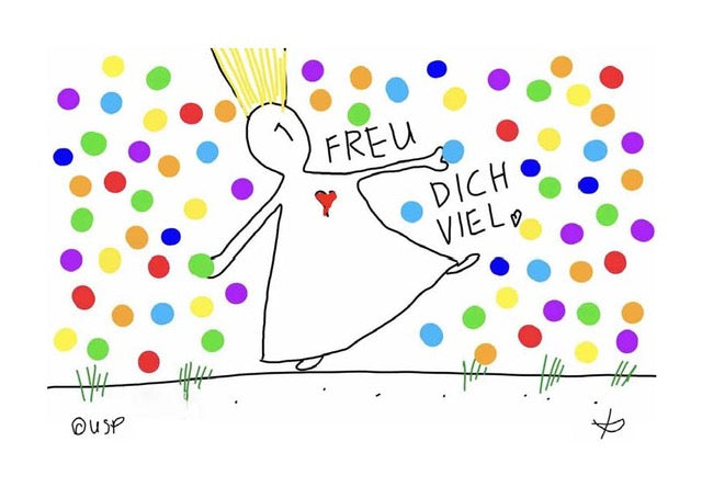 Postkarte "Freu Dich viel"