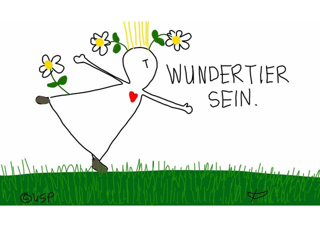 Postkarte "Wundertier sein"