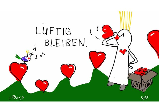 Postkarte "Luftig bleiben"