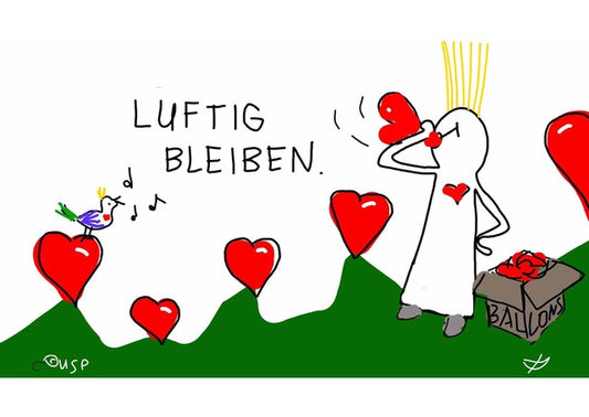 Postkarte "Luftig bleiben"