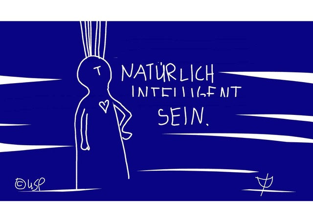 Postkarte "Natürlich intelligent sein"