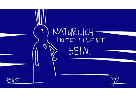 Postkarte "Natürlich intelligent sein"
