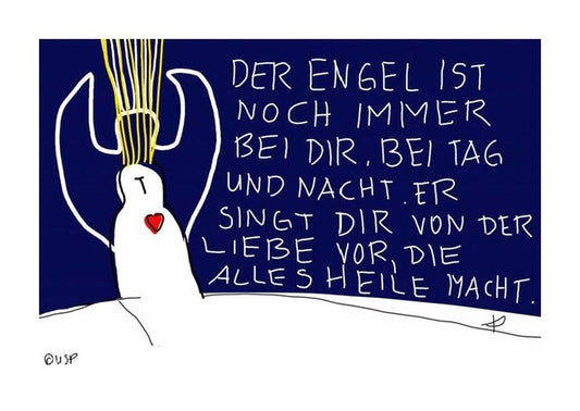Postkarte "Der Engel ist noch immer bei Dir"