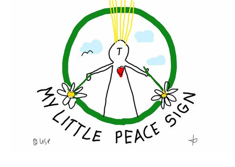 Postkarte "My little peace sign"