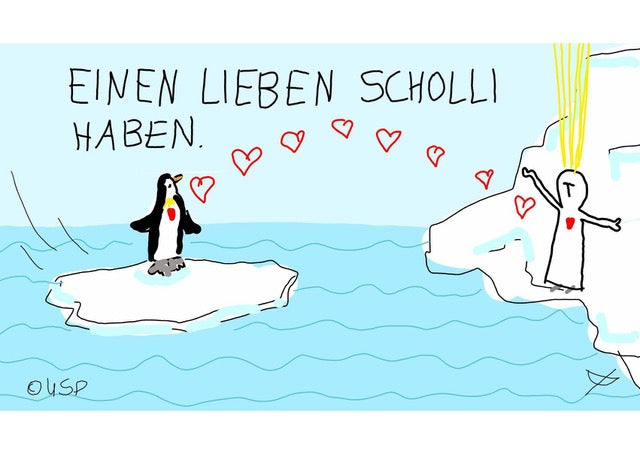 Postkarte "Einen lieben Scholli haben"