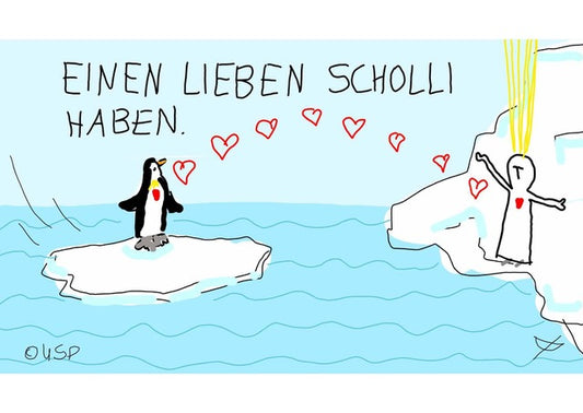 Postkarte "Einen lieben Scholli haben"