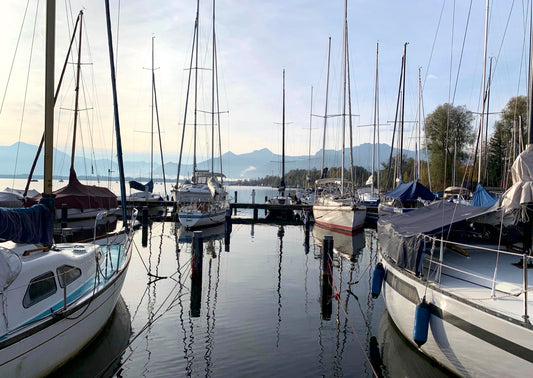 Postkarte Yachtclub am Chiemsee