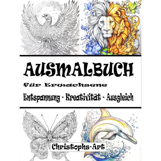 Ausmalbuch - Krafttiere