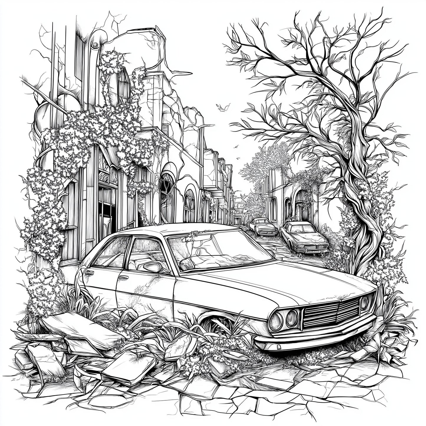 Ausmalbuch - Stadt
