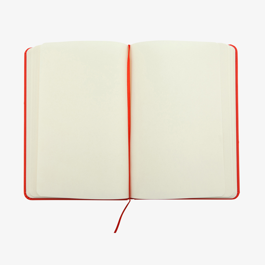 Notizbuch DIN A5 Kunstleder gelb blanko
