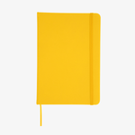 Notizbuch DIN A5 Kunstleder gelb blanko