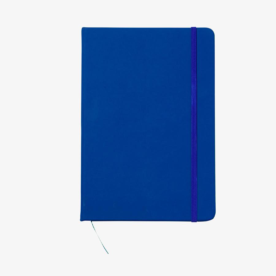 Notizbuch DIN A5 Kunstleder blau liniert