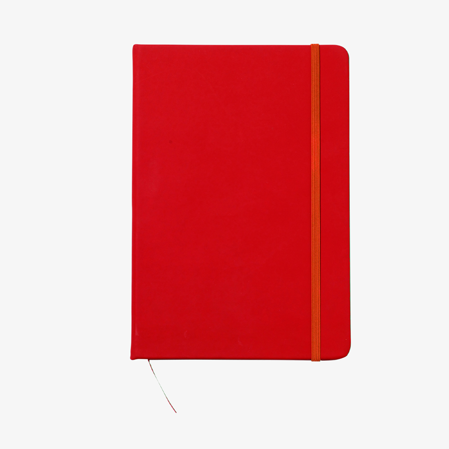 Notizbuch DIN A5 Kunstleder rot liniert