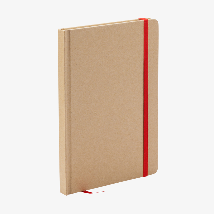 Notizbuch DIN A5 recycelter Kraftkarton blanko rot
