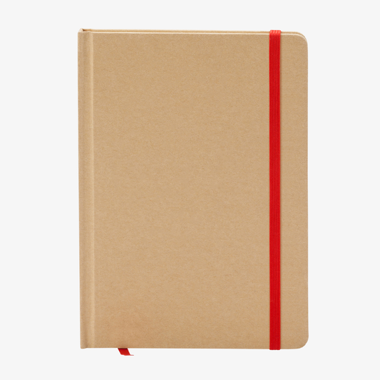 Notizbuch DIN A5 recycelter Kraftkarton blanko rot