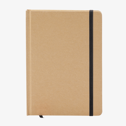 Notizbuch DIN A5 recycelter Kraftkarton blanko schwarz