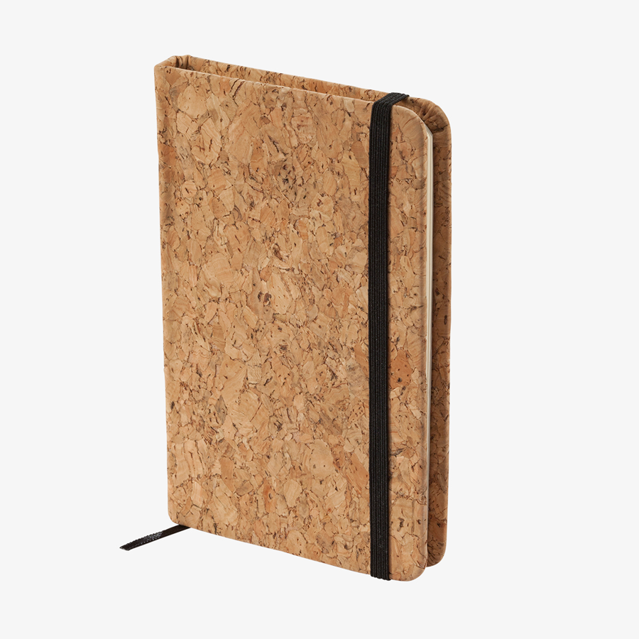 Notizbuch DIN A6 Kork blanko schwarz