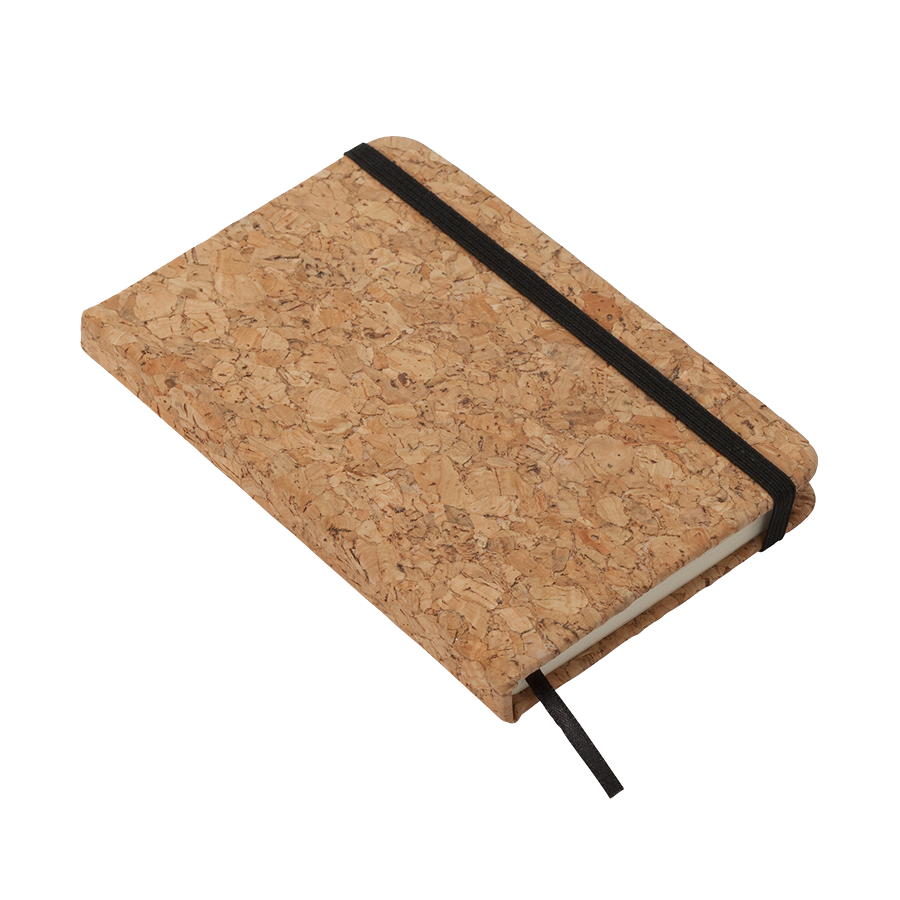 Notizbuch DIN A6 Kork blanko schwarz