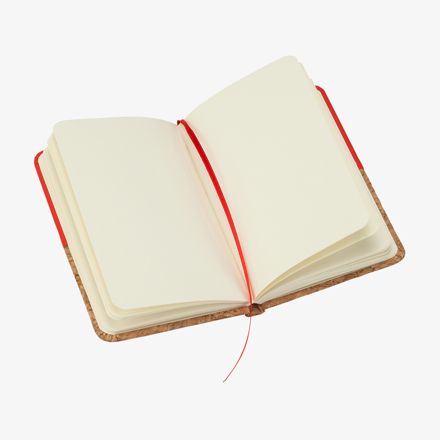 Notizbuch DIN A6 Kork und Kunstleder schwarz blanko