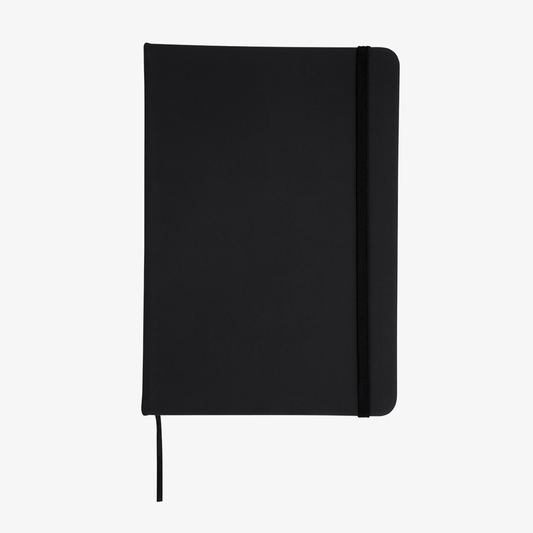 Notizbuch DIN A6 Kunstleder schwarz blanko