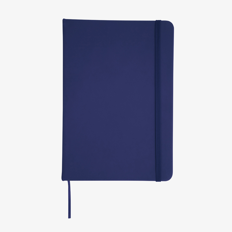 Notizbuch DIN A6 Kunstleder blau blanko