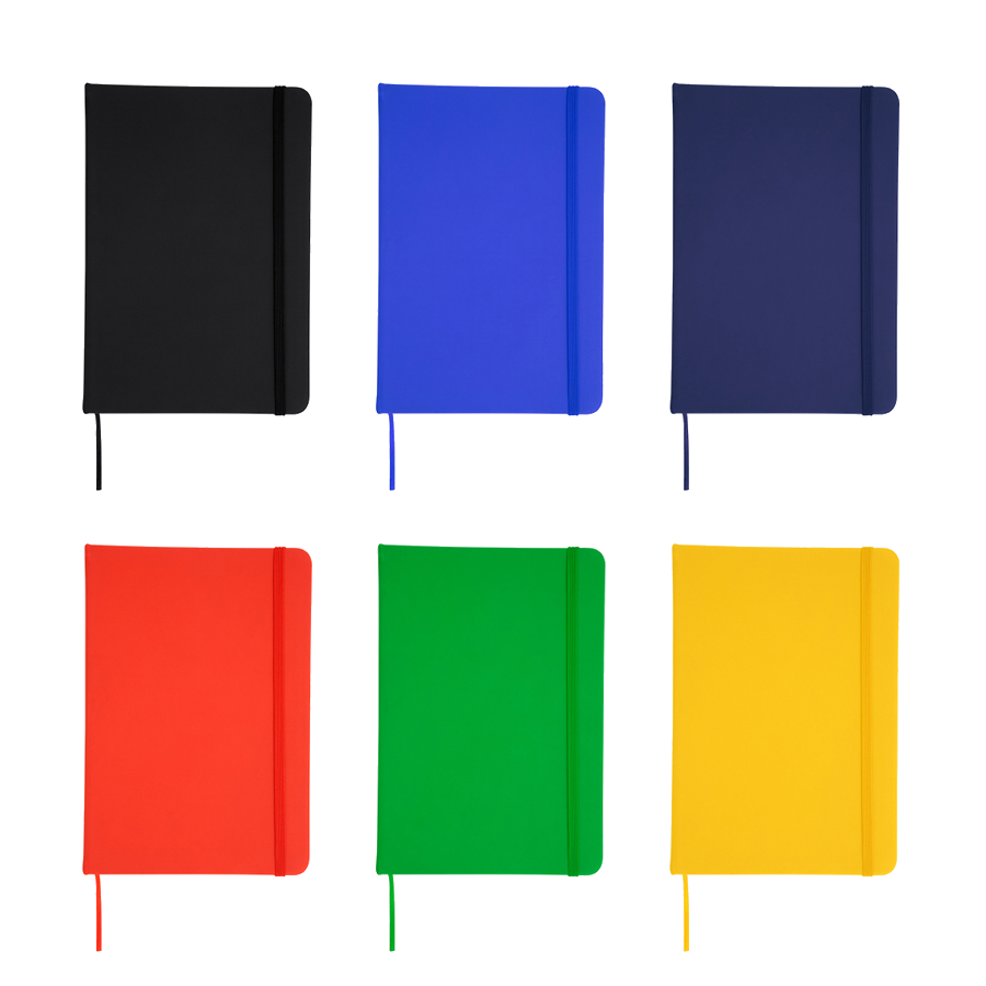Notizbuch DIN A6 Kunstleder blau blanko