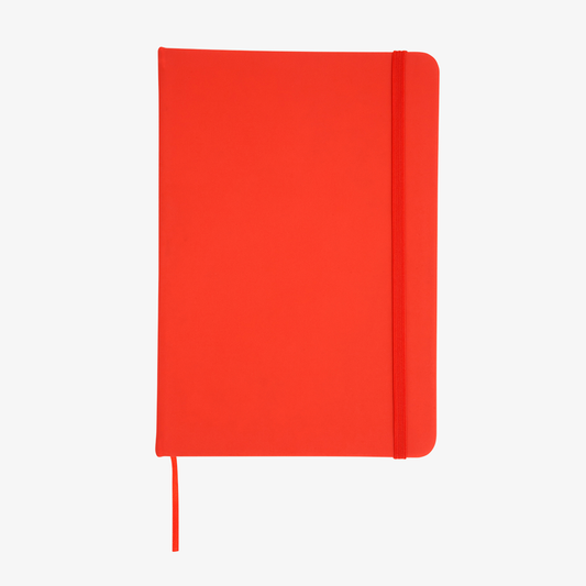 Notizbuch DIN A6 Kunstleder rot blanko