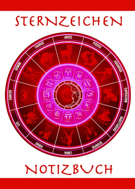 Notizbuch 'Sternzeichen' - rote Edition