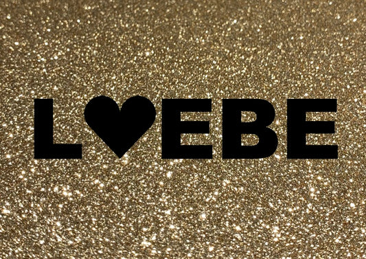 Glitzer Postkarte "Liebe" oder "Love"