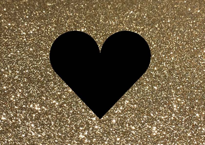 Glitzer Postkarte "Liebe" oder "Love"