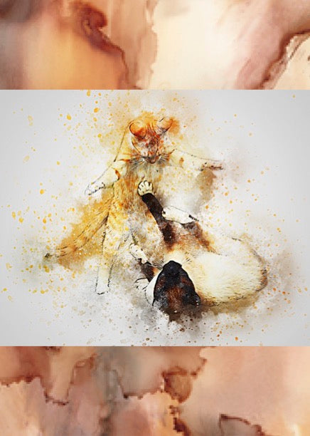 Notizbuch 'Aquarell Katzen'
