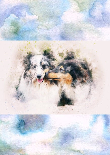 Notizbuch 'Aquarell Hunde'