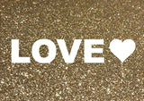 Glitzer Postkarte "Liebe" oder "Love"