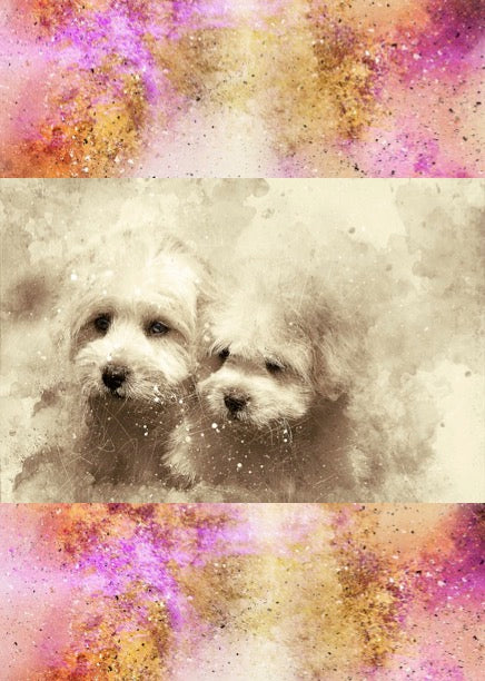 Notizbuch 'Aquarell Hunde'