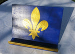 Buchständer Französische Lilie blau-gold